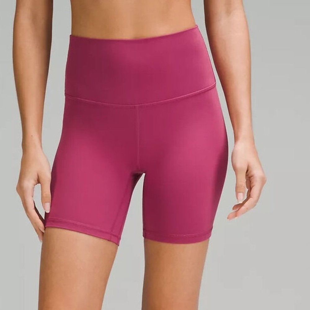 Lululemon Washed Mauve Biker Shorts